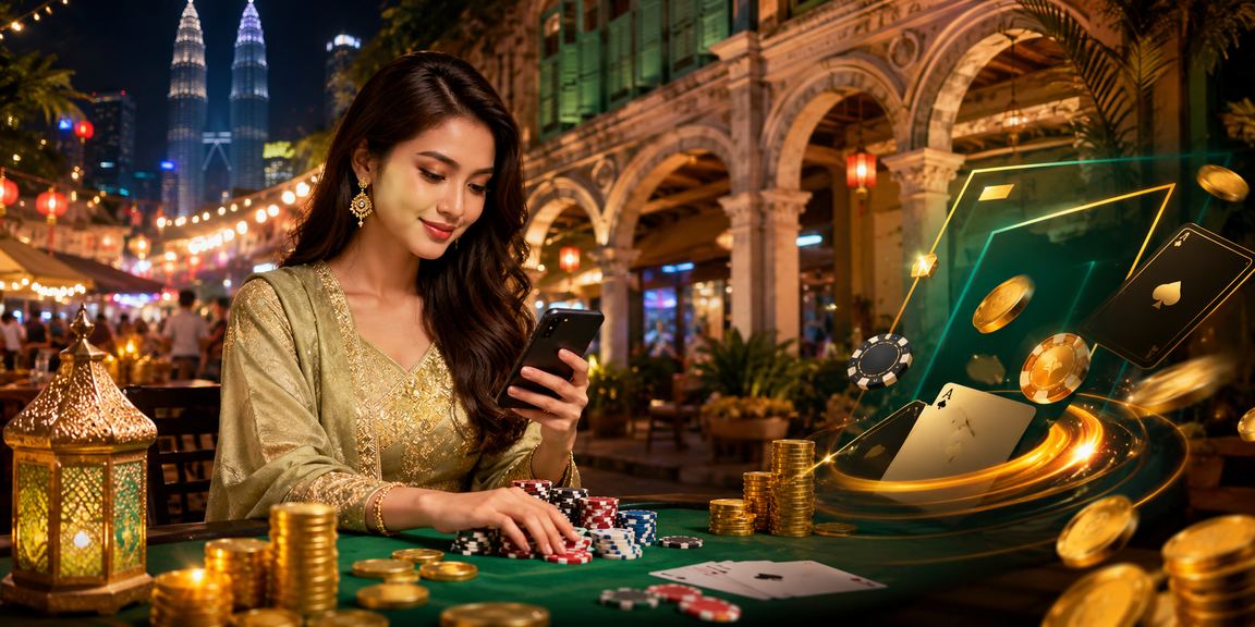 Permainan poker dalam suasana Hari Raya di Kuala Lumpur pada platform hiburan gt86